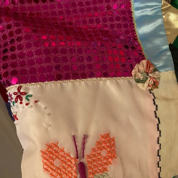 VINTAGE Crazy Quilt Jacket/Coat embroidery cat, ribbons, many textures! 80s - Picture 9 of 16